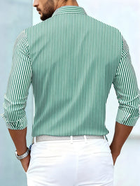 Emerson | Camicia da uomo a righe vintage a maniche lunghe
