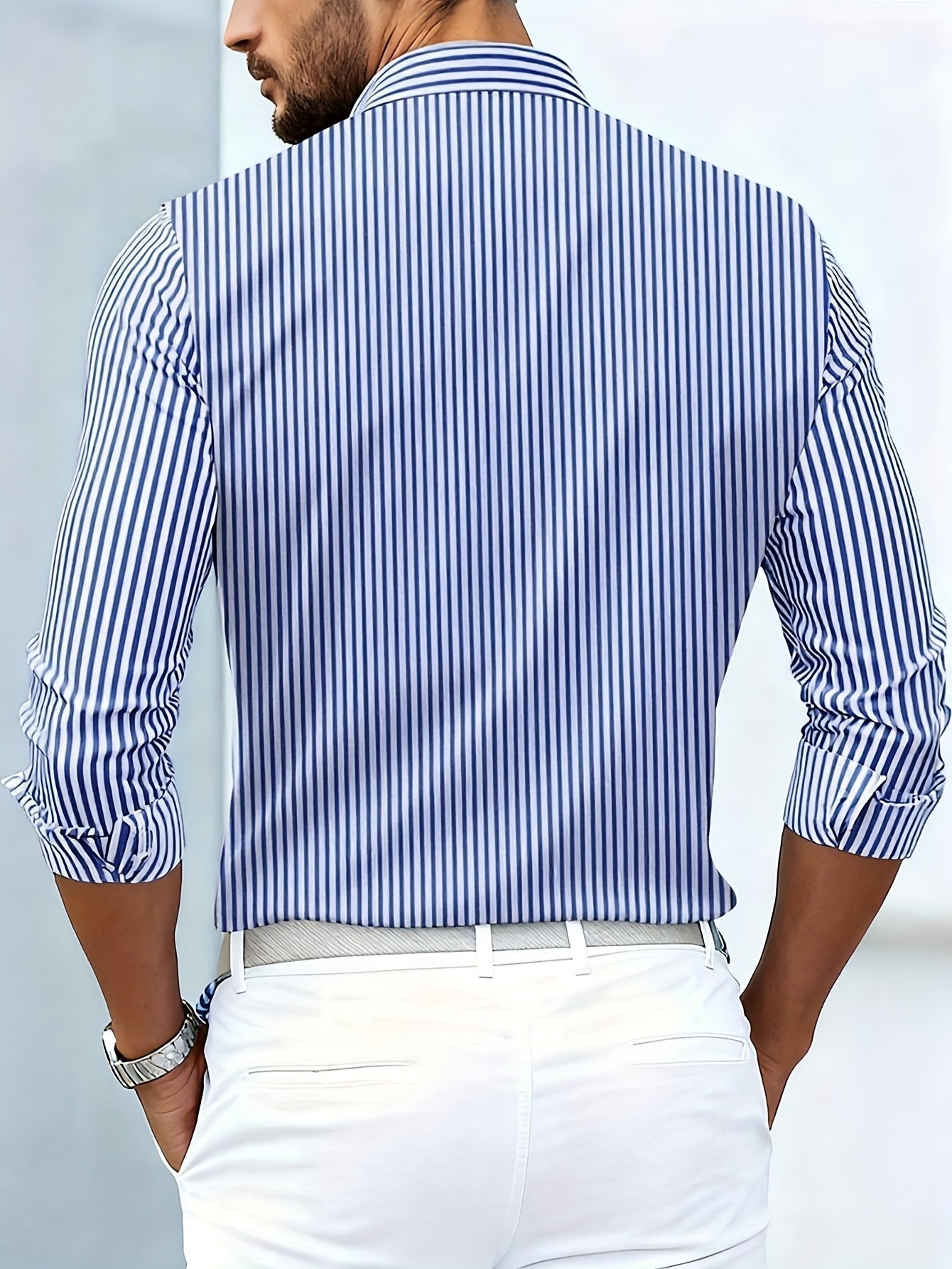 Emerson | Camicia da uomo a righe vintage a maniche lunghe